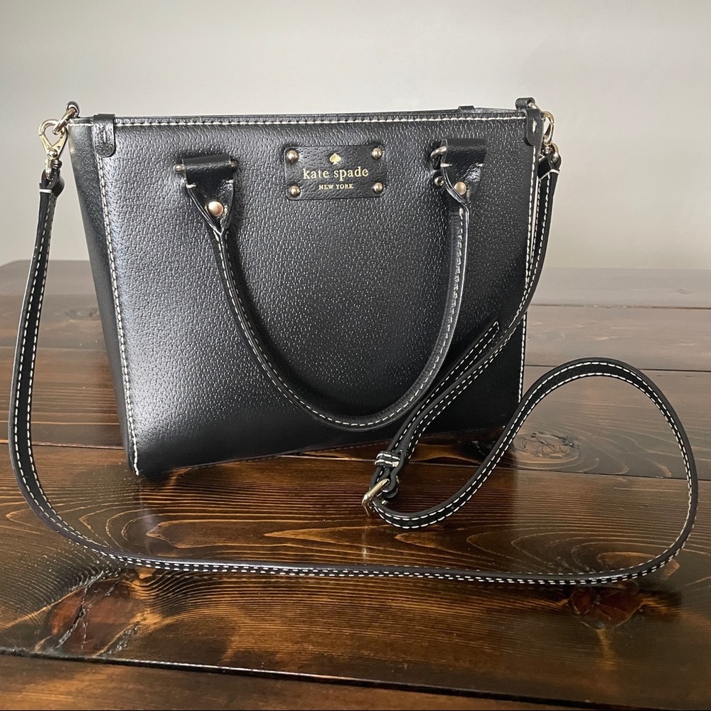 Kate Spade Leather Crossbody Tote, Hot Pink interior